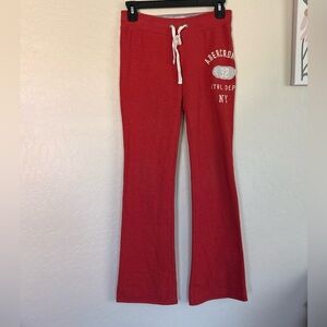 Abercrombie & Fitch Red Y2K Low Rise Logo Sweatpants Medium